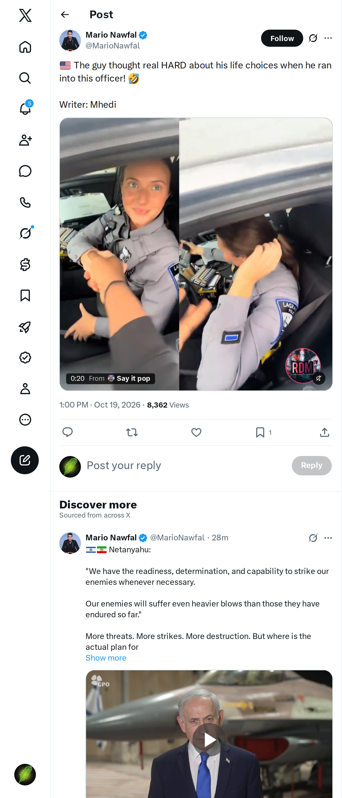 Snapshot 1 of @MarioNawfal's post from 2026-10-19