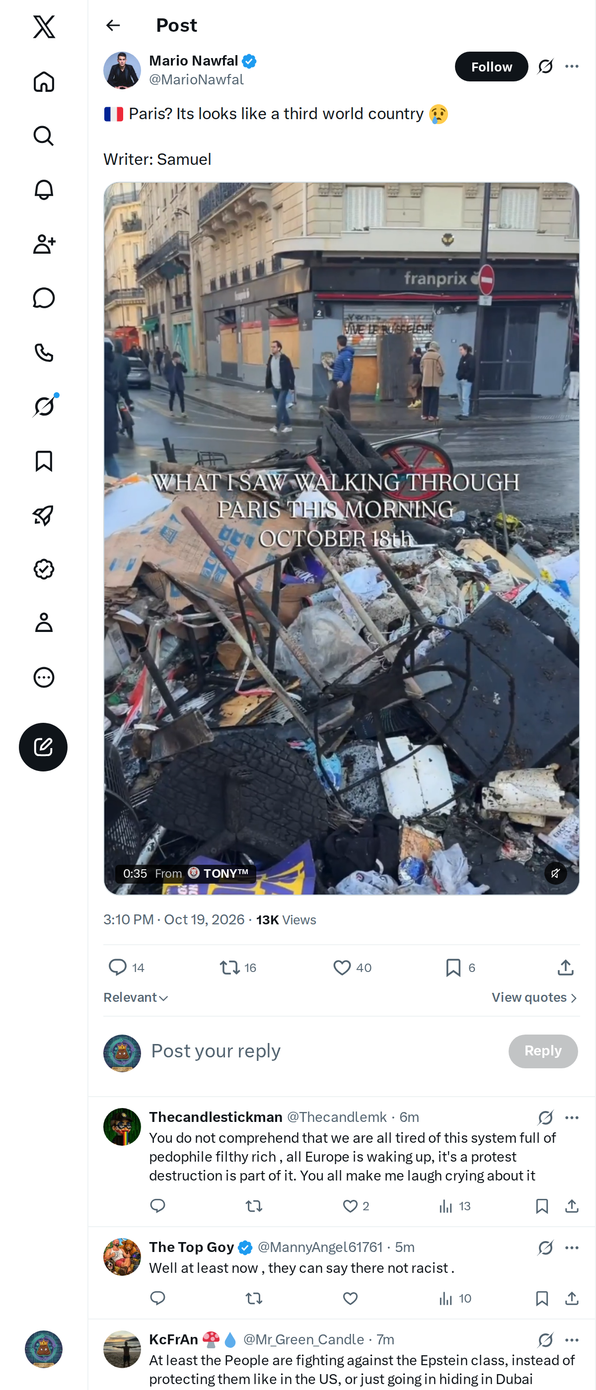 Snapshot 1 of @MarioNawfal's post from 2026-10-19