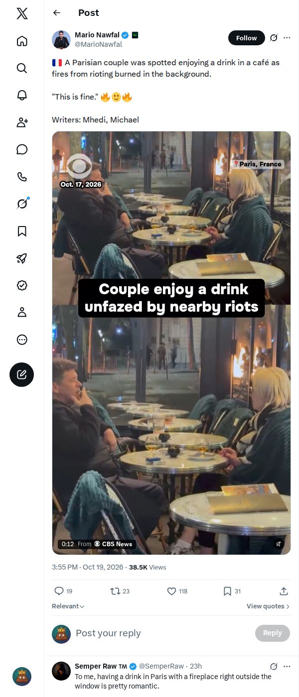 Snapshot 2 of @MarioNawfal's post from 2026-10-19