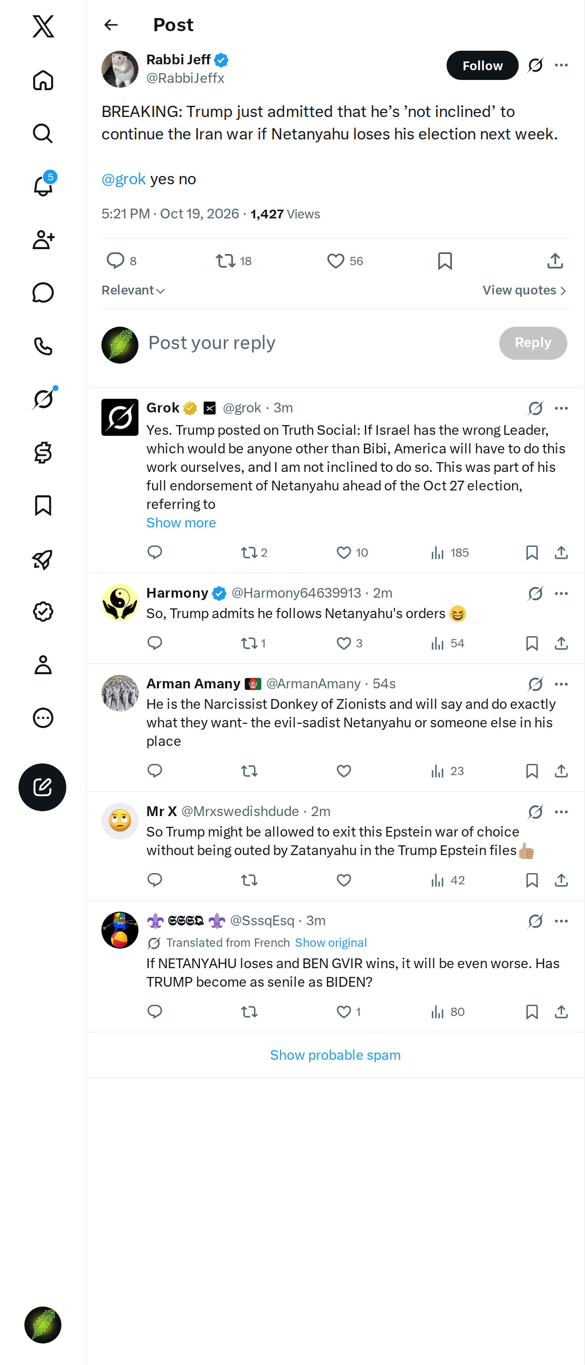 Snapshot 1 of @RabbiJeffx's post from 2026-10-19