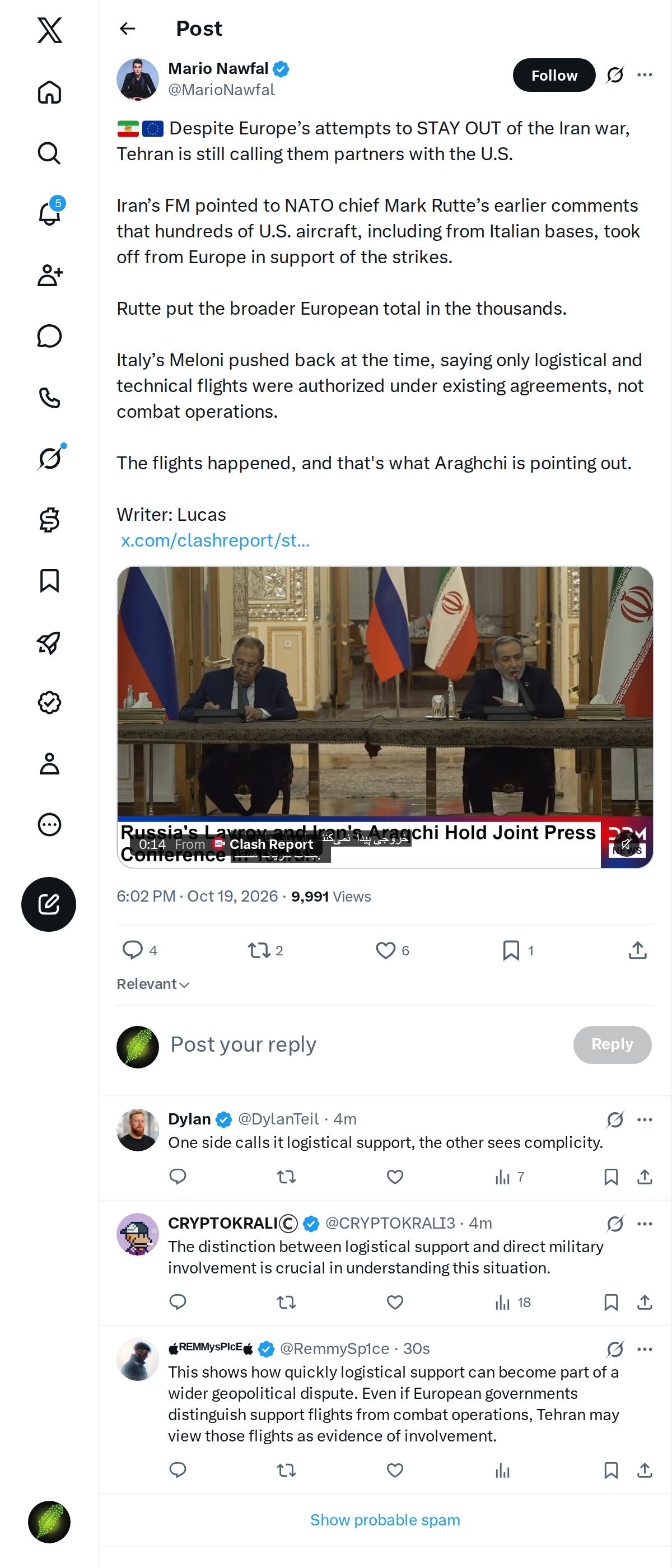 Snapshot 1 of @MarioNawfal's post from 2026-10-19