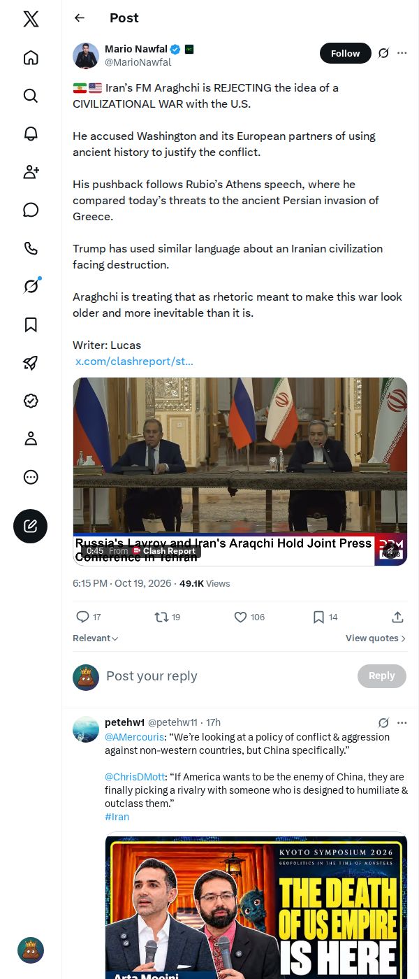Snapshot 2 of @MarioNawfal's post from 2026-10-19