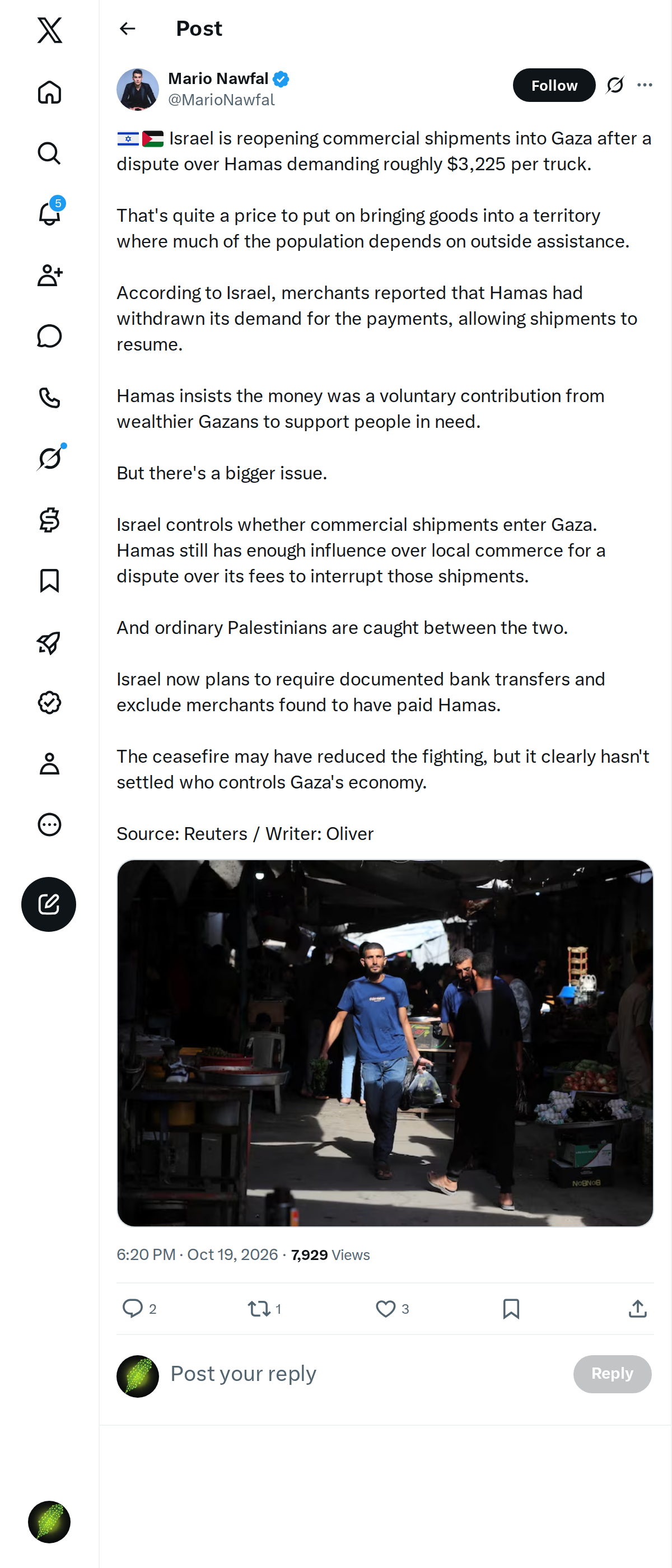 Snapshot 1 of @MarioNawfal's post from 2026-10-19