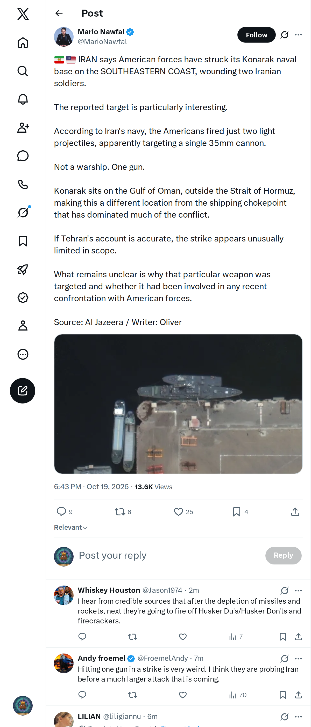 Snapshot 1 of @MarioNawfal's post from 2026-10-19