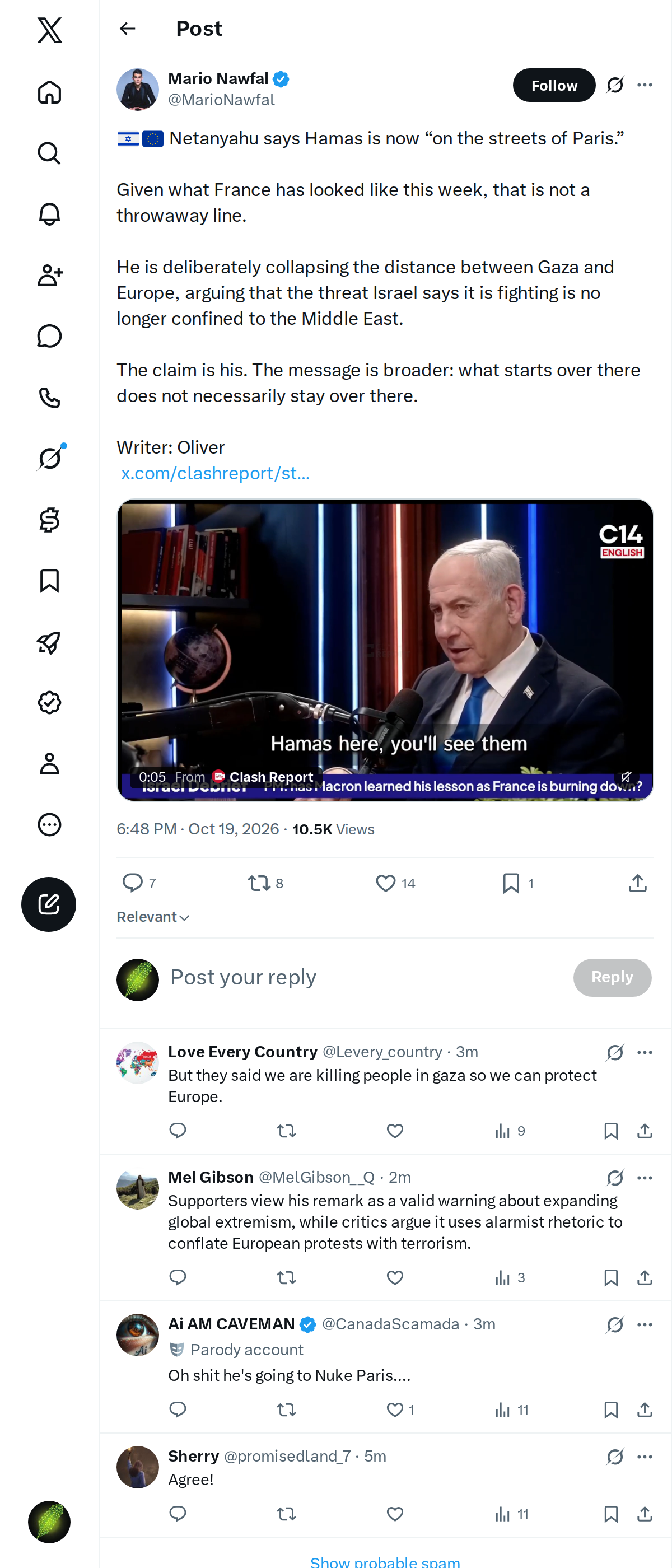 Snapshot 1 of @MarioNawfal's post from 2026-10-19