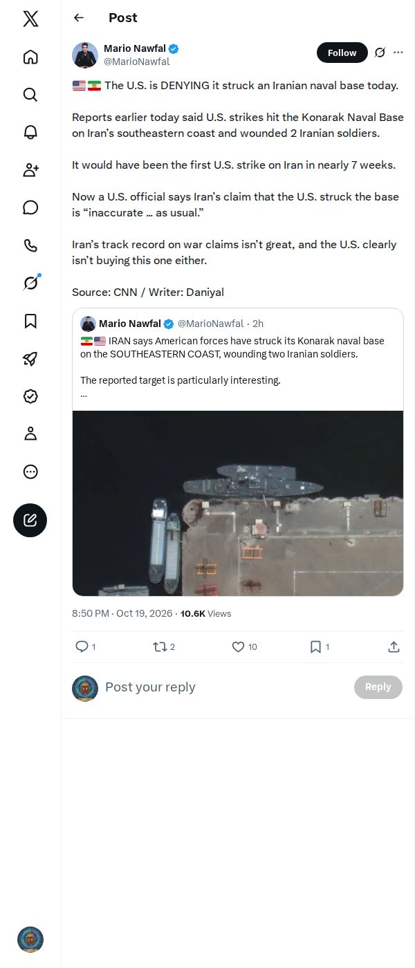 Snapshot 1 of @MarioNawfal's post from 2026-10-19