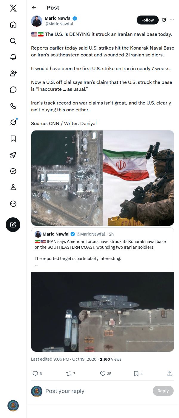 Snapshot 1 of @MarioNawfal's post from 2026-10-19