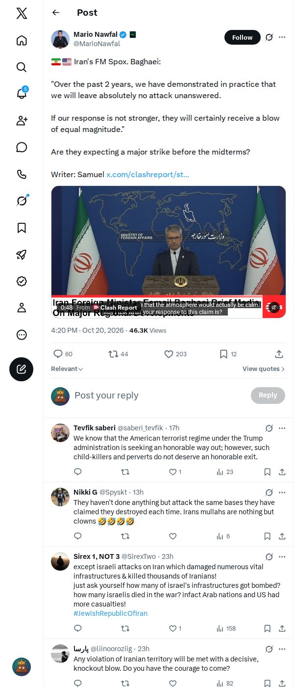 Snapshot 2 of @MarioNawfal's post from 2026-10-20
