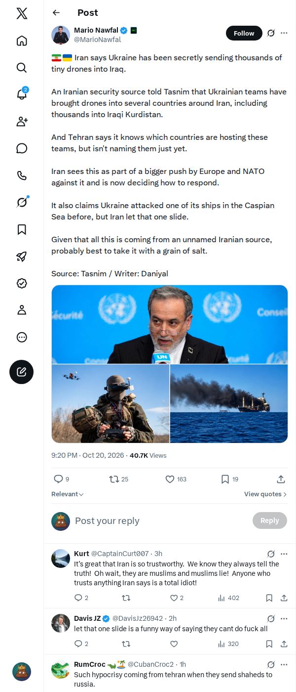 Snapshot 1 of @MarioNawfal's post from 2026-10-20