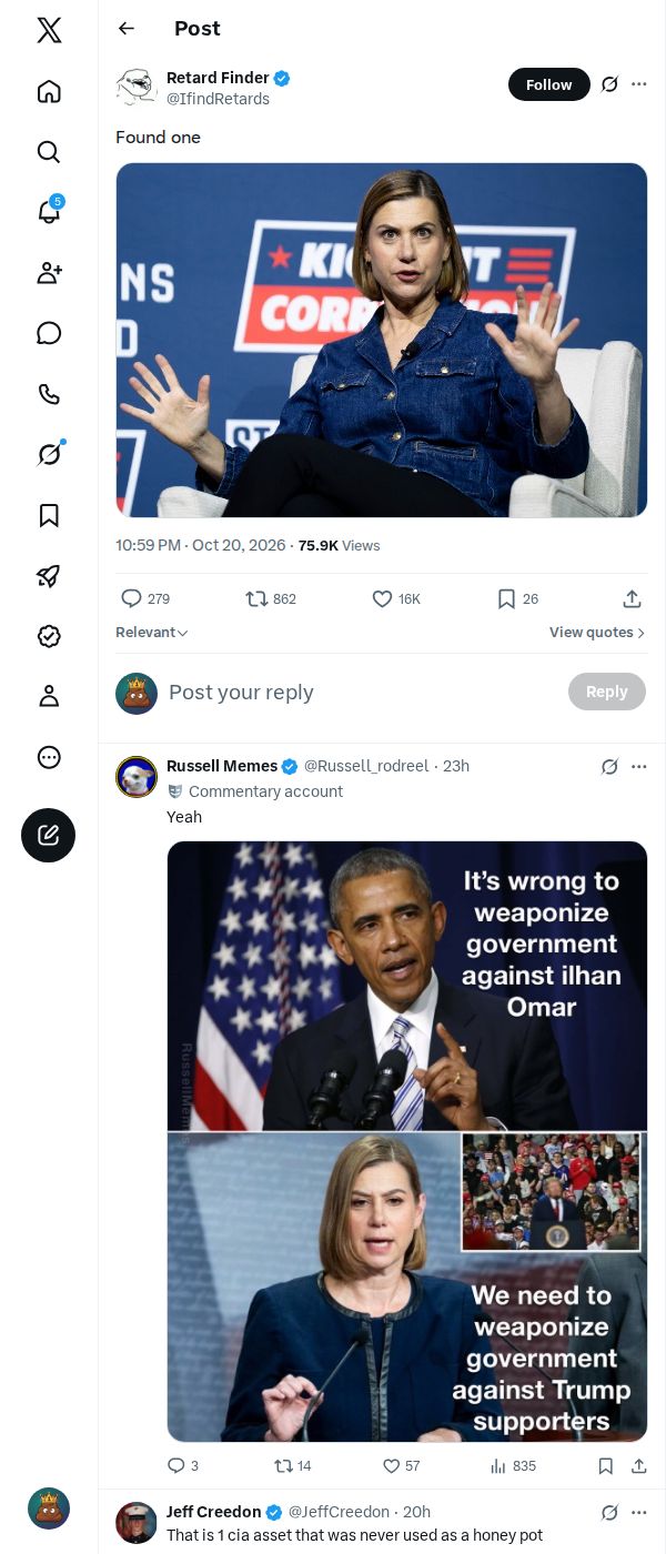 Snapshot 2 of @IfindRetards's post from 2026-10-20