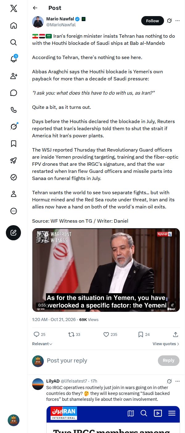 Snapshot 2 of @MarioNawfal's post from 2026-10-20
