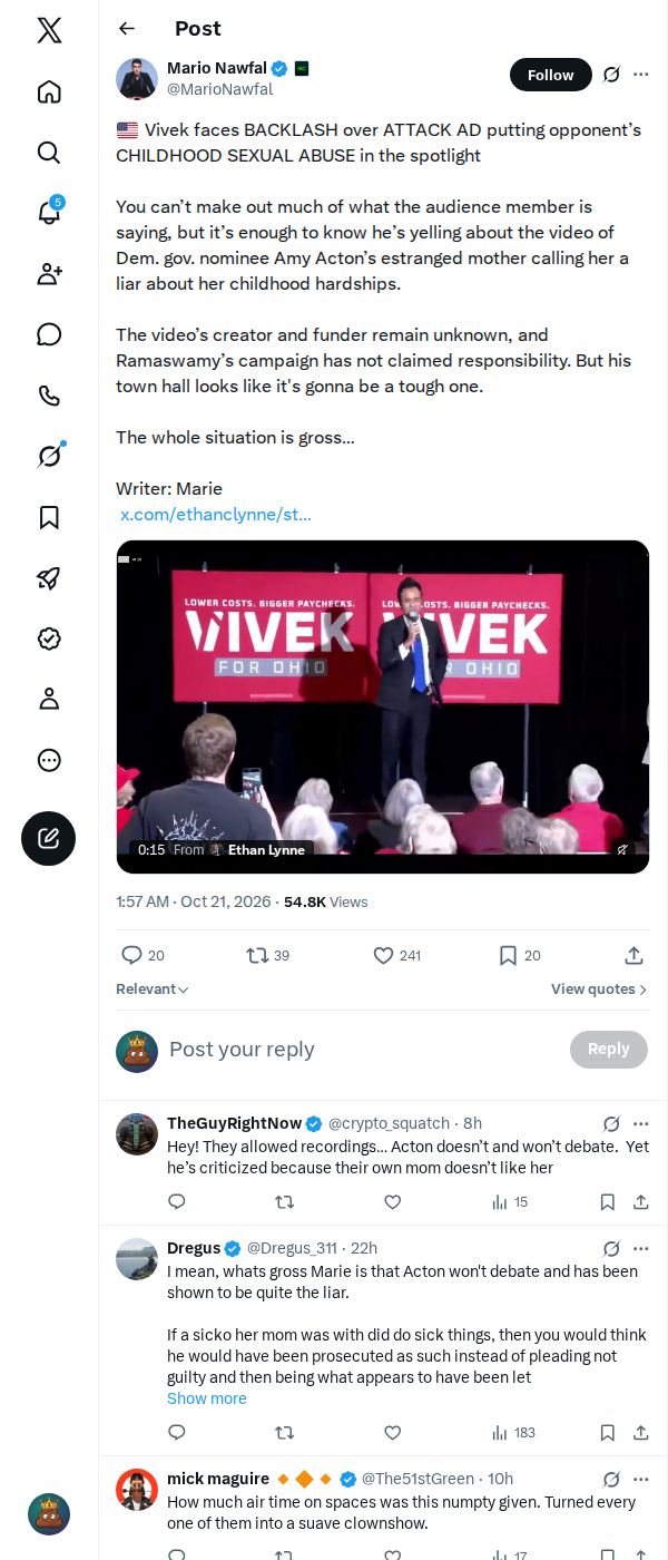 Snapshot 2 of @MarioNawfal's post from 2026-10-20