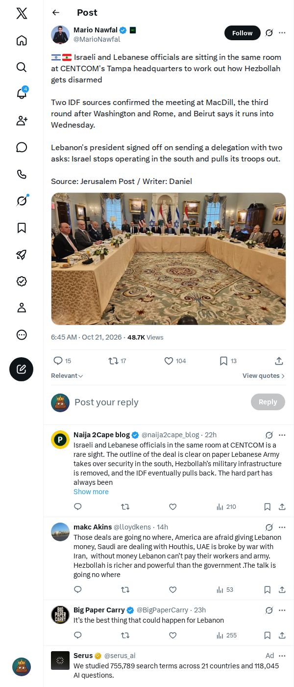 Snapshot 2 of @MarioNawfal's post from 2026-10-21