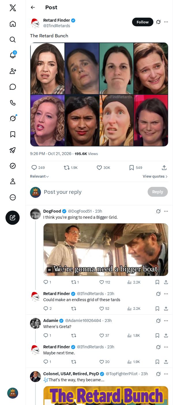 Snapshot 2 of @IfindRetards's post from 2026-10-21