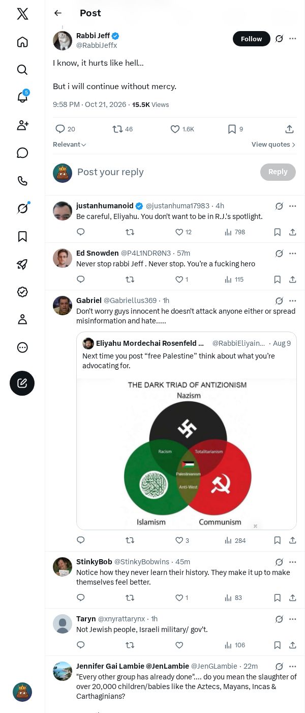 Snapshot 1 of @RabbiJeffx's post from 2026-10-21
