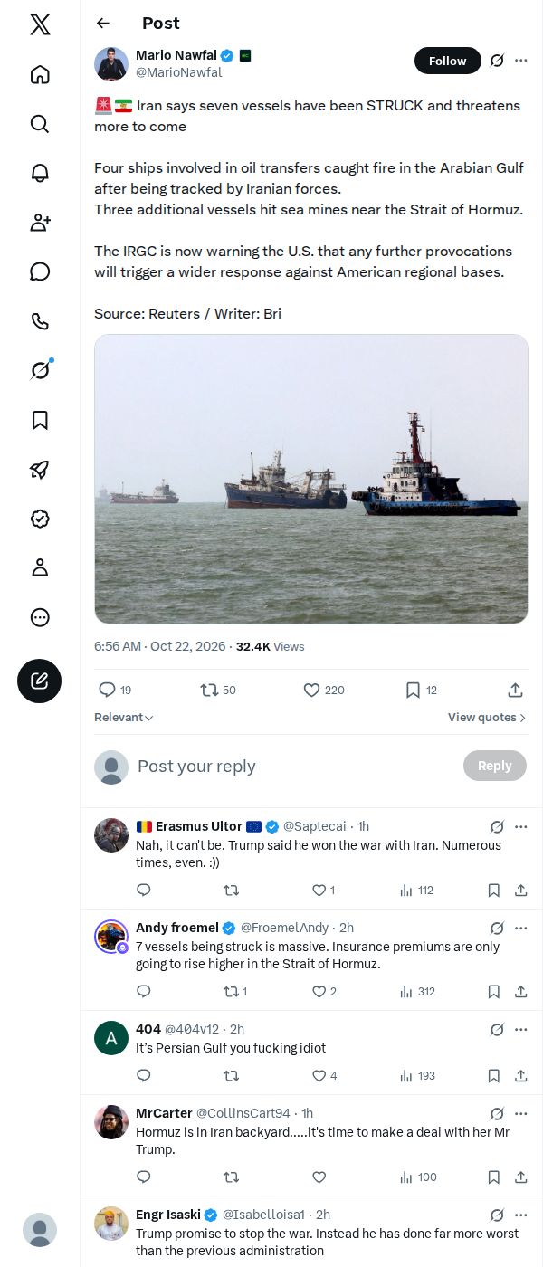 Snapshot 1 of @MarioNawfal's post from 2026-10-22