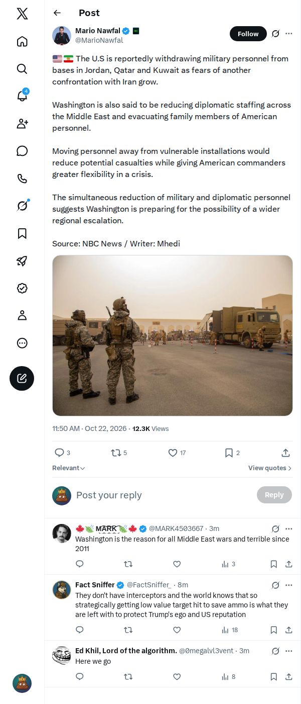 Snapshot 1 of @MarioNawfal's post from 2026-10-22