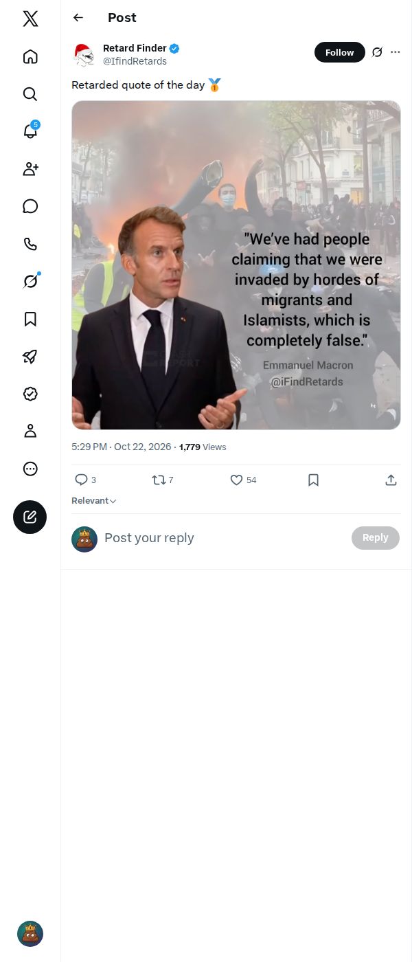 Snapshot 1 of @IfindRetards's post from 2026-10-22