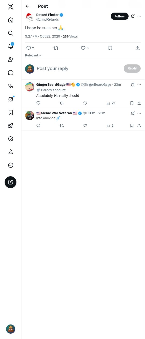 Snapshot 1 of @IfindRetards's post from 2026-10-22