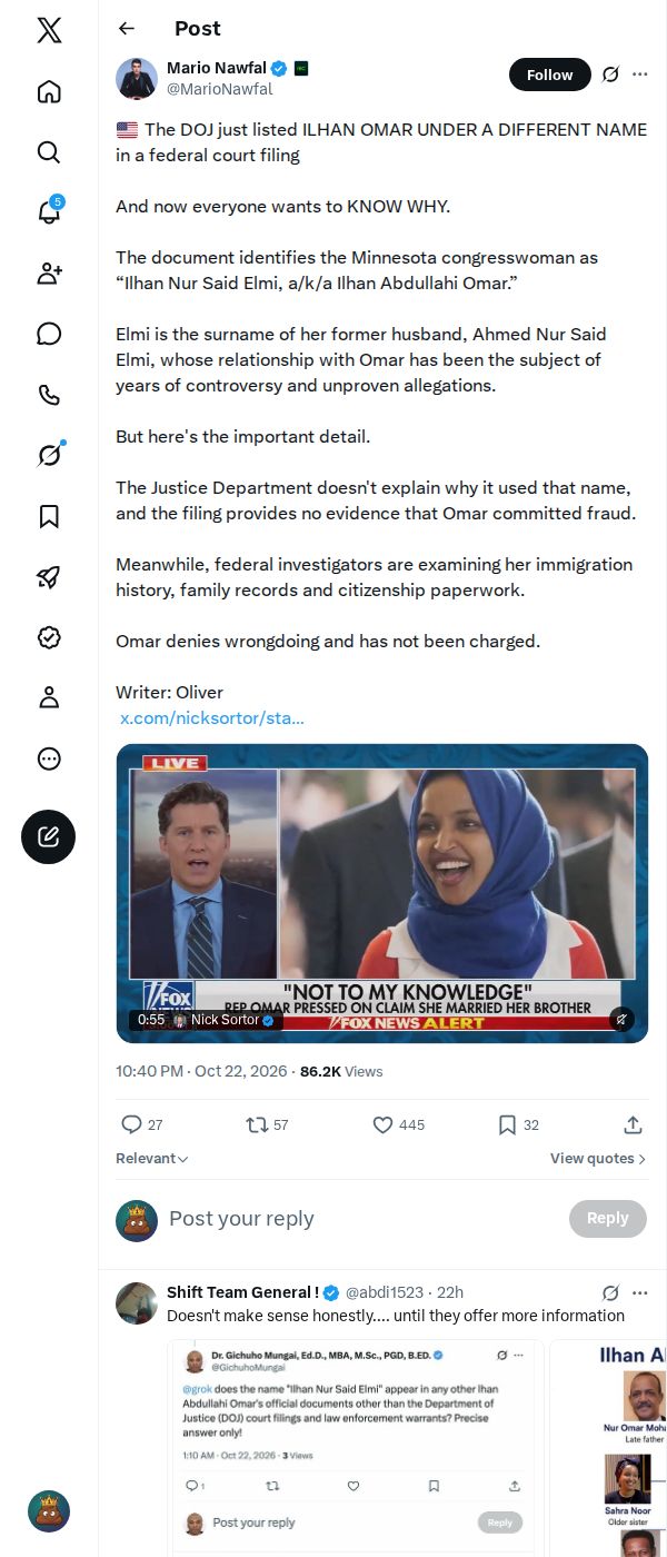 Snapshot 2 of @MarioNawfal's post from 2026-10-22
