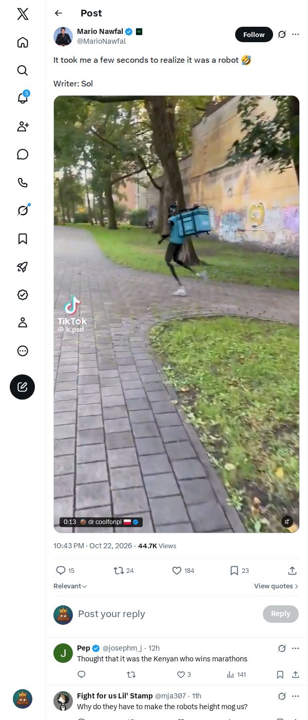 Snapshot 1 of @MarioNawfal's post from 2026-10-22