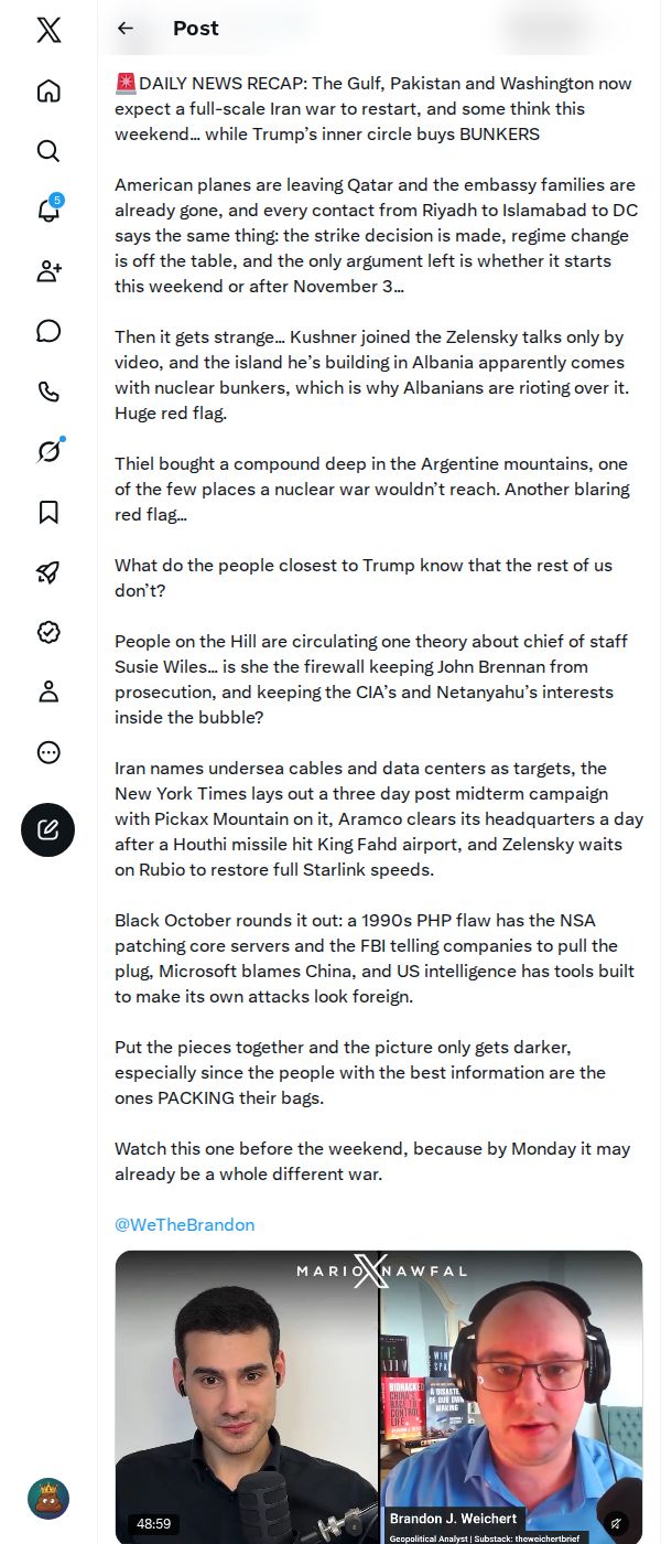 Snapshot 2 of @MarioNawfal's post from 2026-10-22