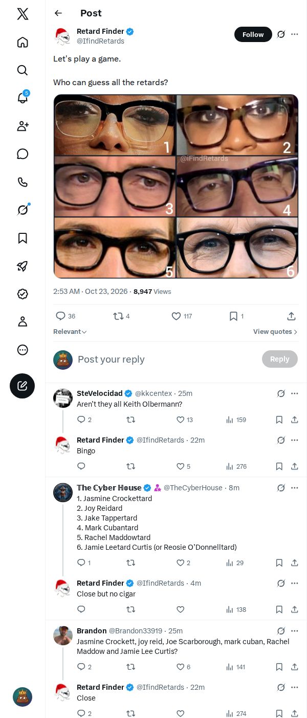 Snapshot 1 of @IfindRetards's post from 2026-10-23
