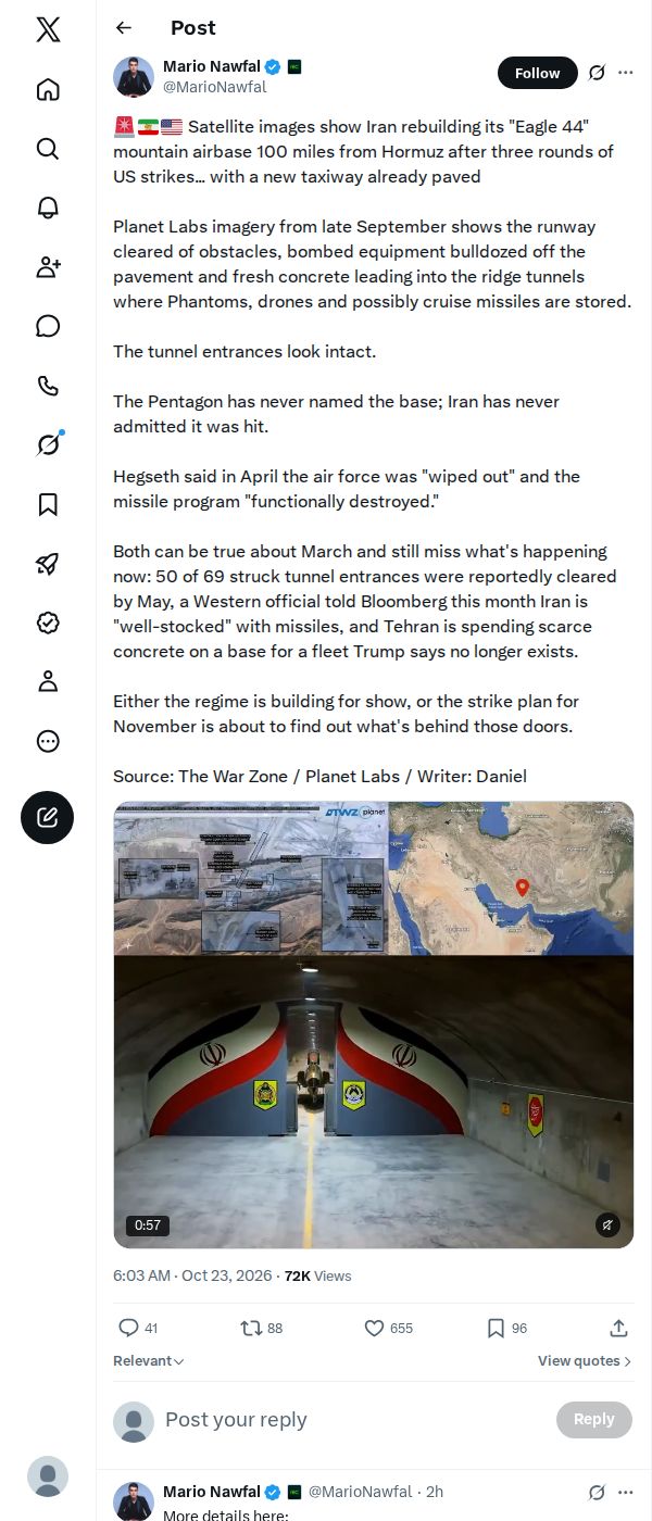 Snapshot 1 of @MarioNawfal's post from 2026-10-23