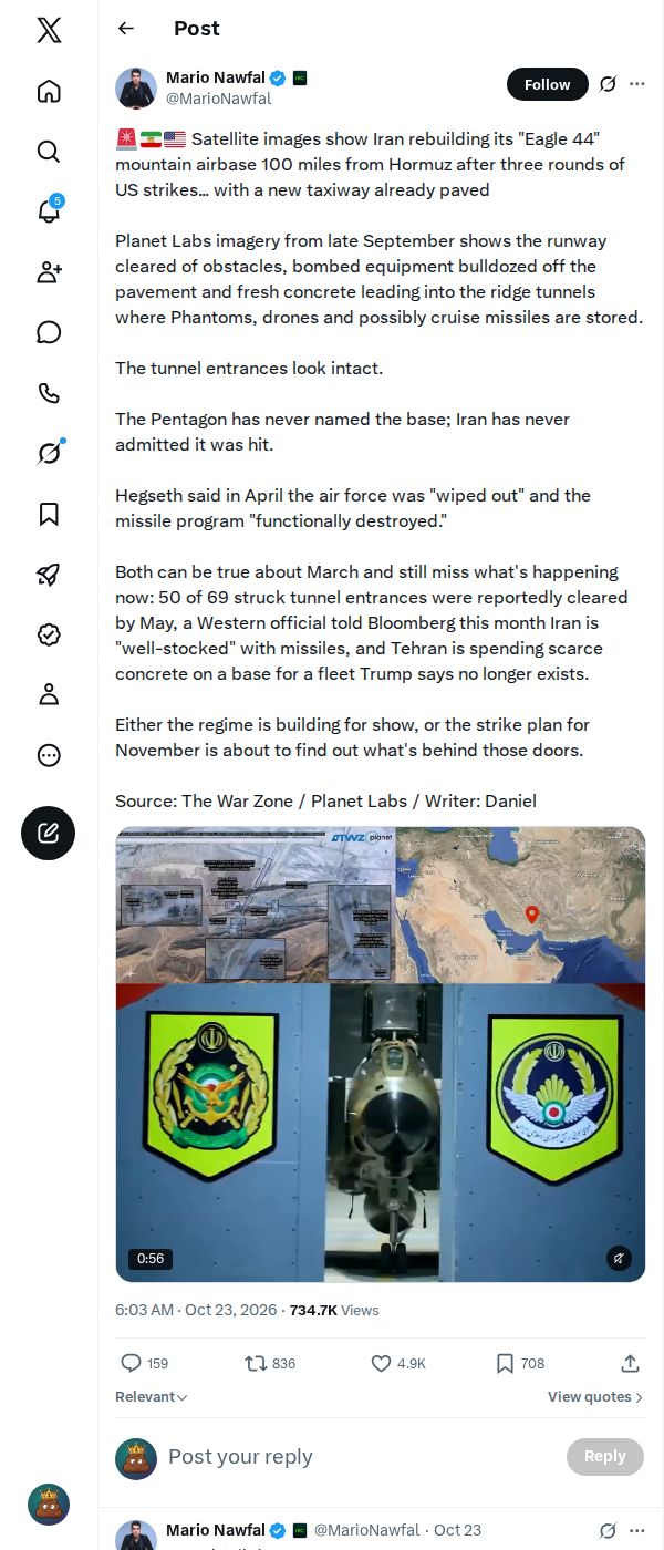 Snapshot 2 of @MarioNawfal's post from 2026-10-23