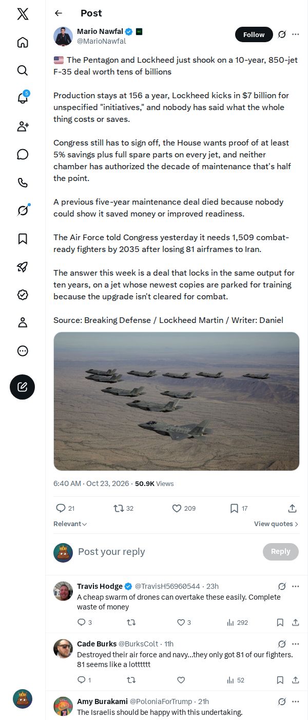 Snapshot 2 of @MarioNawfal's post from 2026-10-23