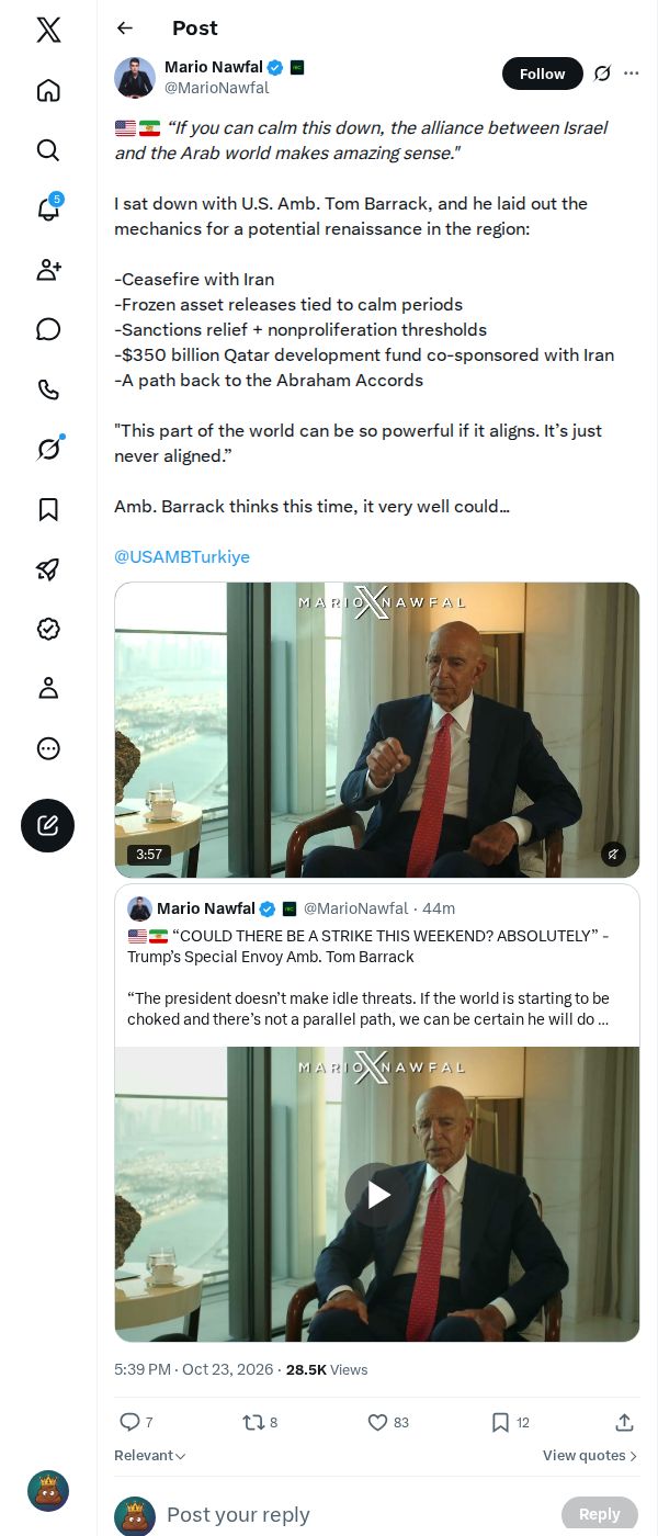 Snapshot 1 of @MarioNawfal's post from 2026-10-23