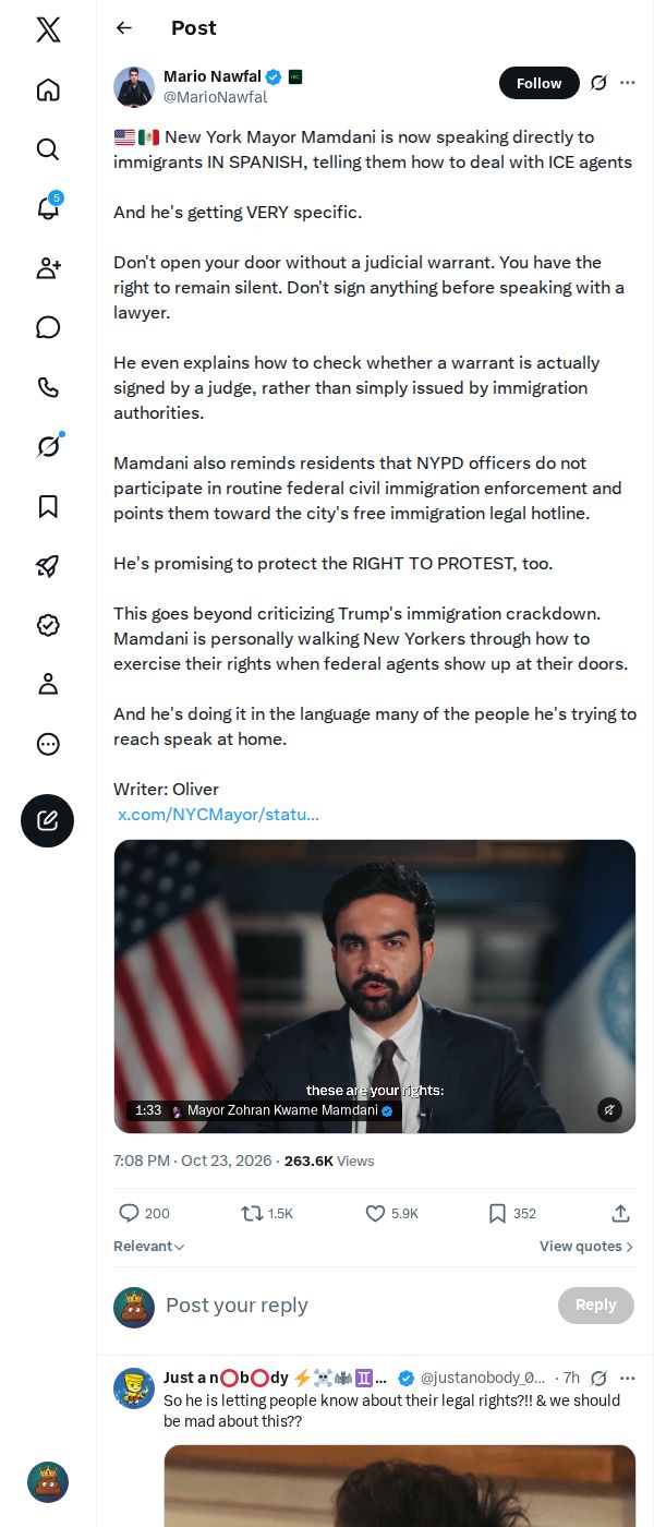 Snapshot 2 of @MarioNawfal's post from 2026-10-23