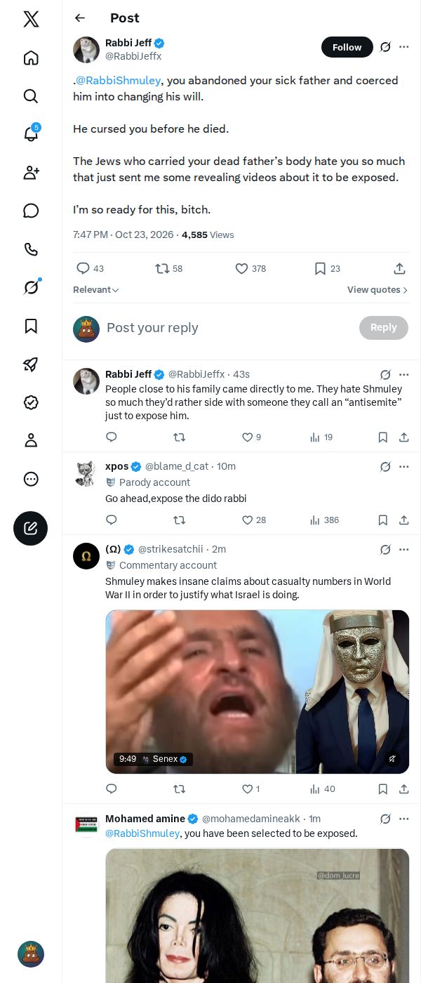Snapshot 1 of @RabbiJeffx's post from 2026-10-23
