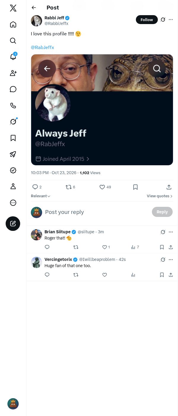 Snapshot 1 of @RabbiJeffx's post from 2026-10-23