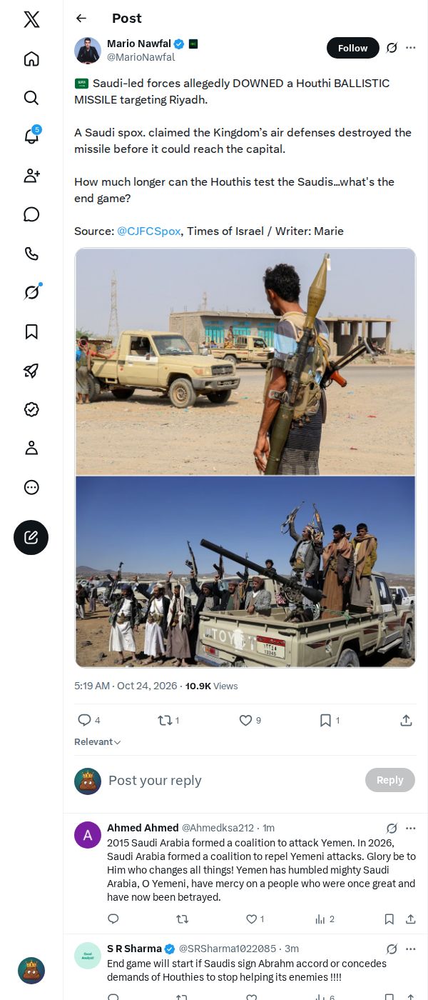 Snapshot 1 of @MarioNawfal's post from 2026-10-24
