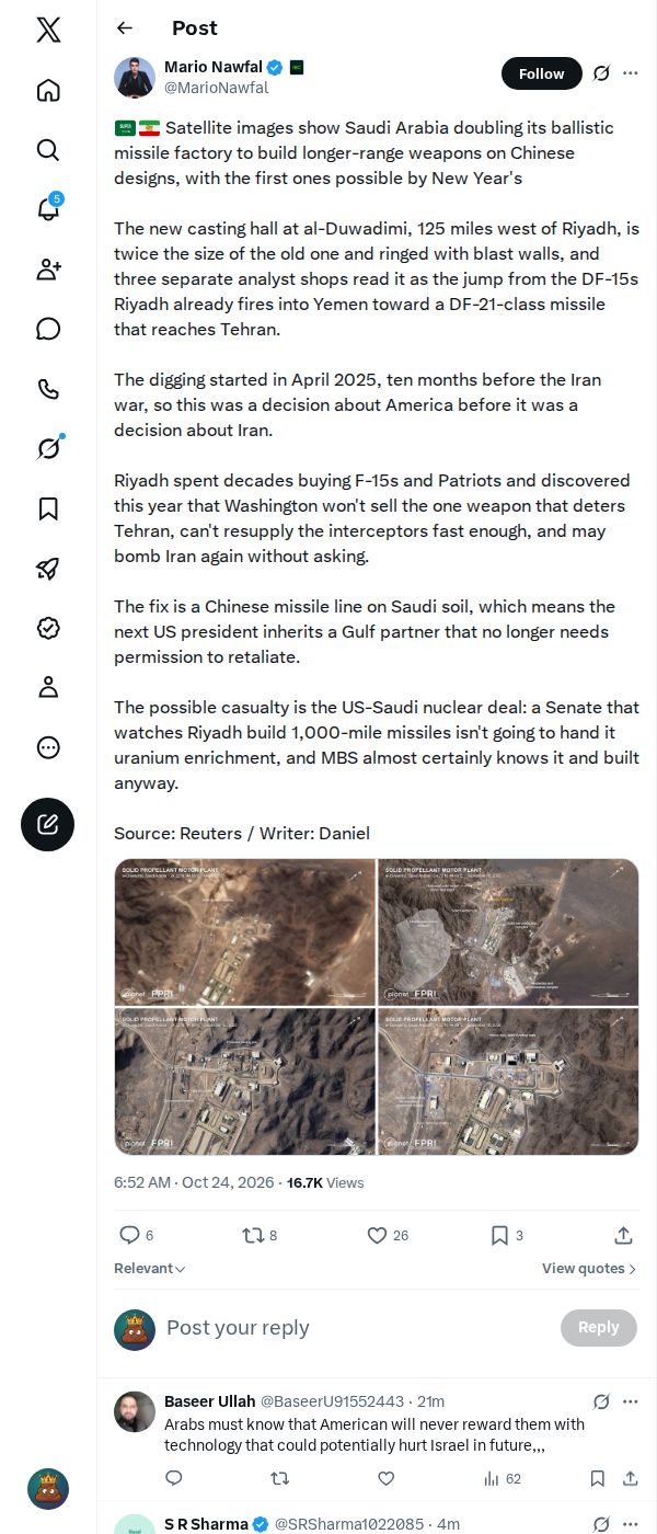 Snapshot 1 of @MarioNawfal's post from 2026-10-24