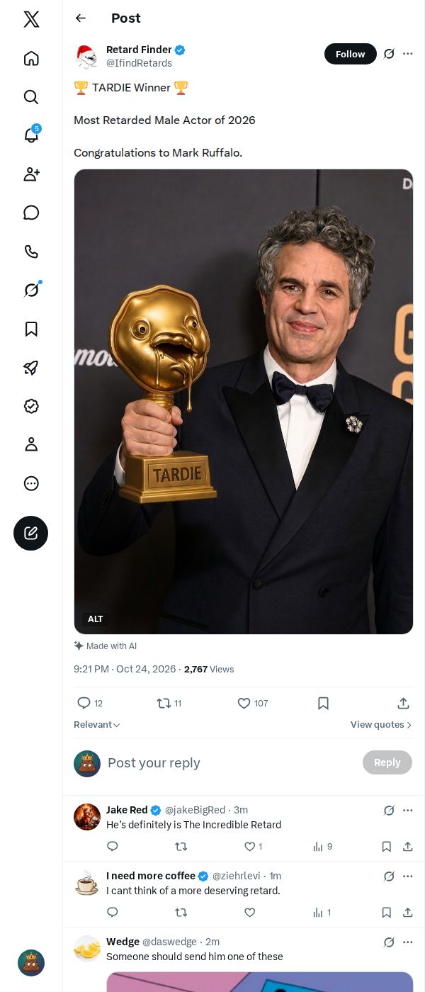 Snapshot 1 of @IfindRetards's post from 2026-10-24
