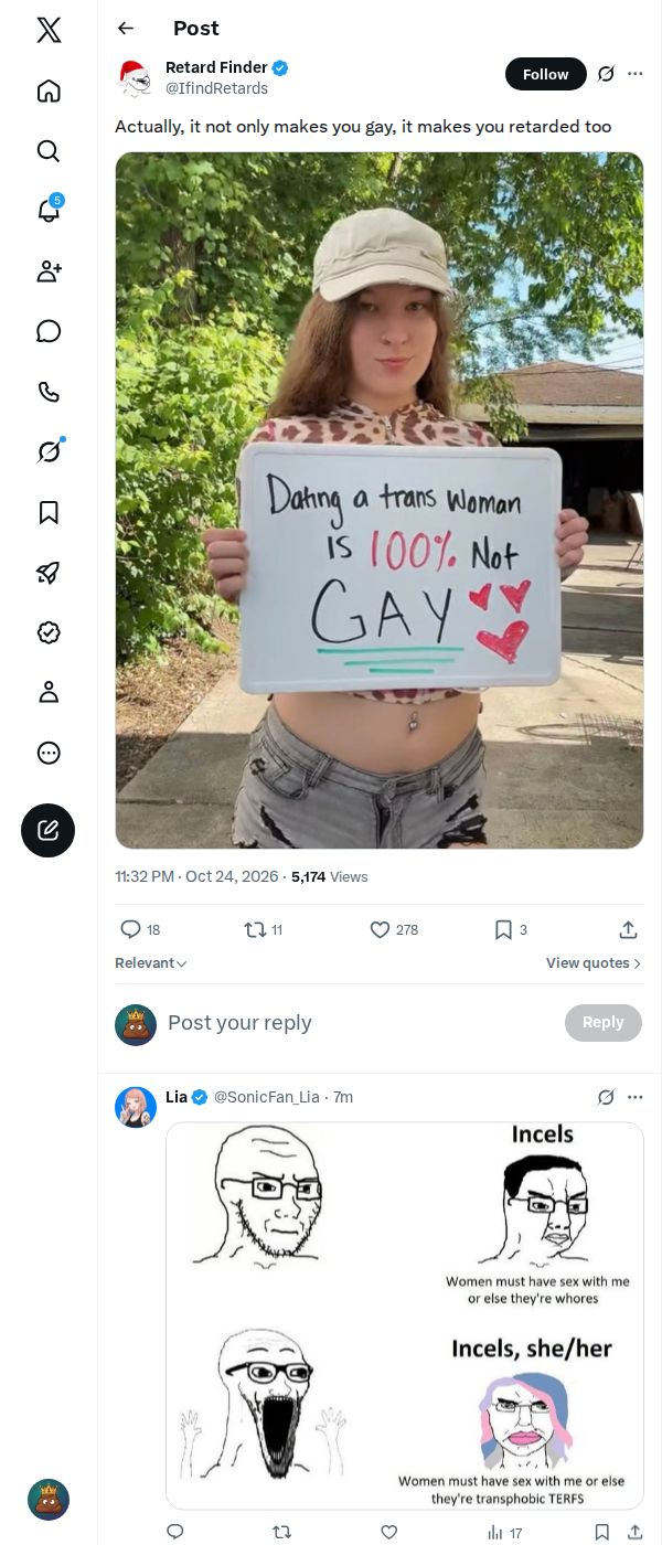 Snapshot 1 of @IfindRetards's post from 2026-10-24