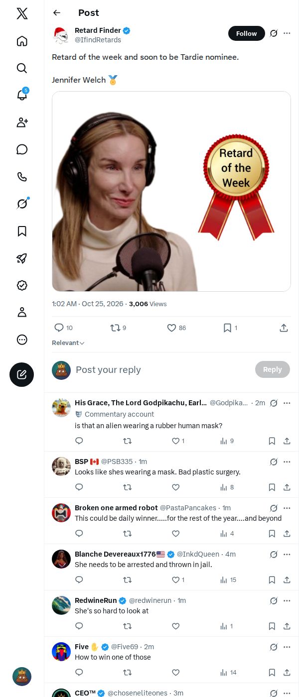 Snapshot 1 of @IfindRetards's post from 2026-10-24