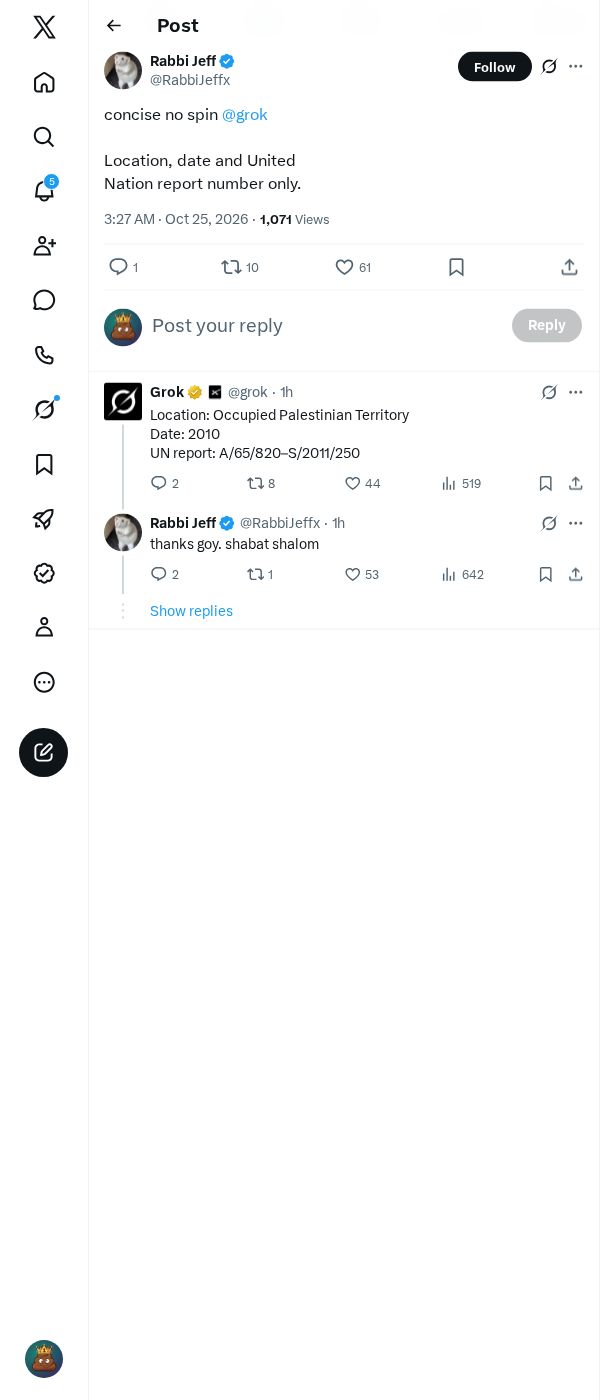 Snapshot 1 of @RabbiJeffx's post from 2026-10-25
