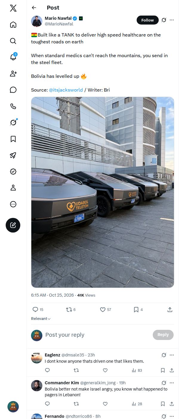 Snapshot 2 of @MarioNawfal's post from 2026-10-25