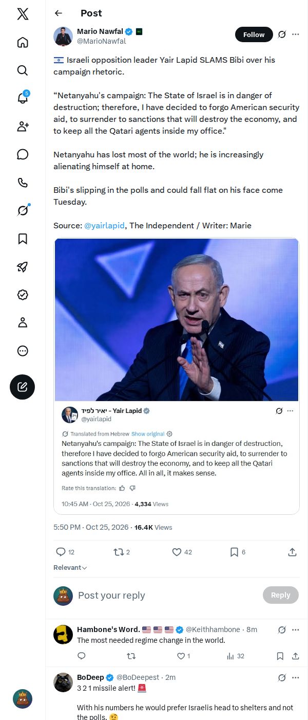 Snapshot 1 of @MarioNawfal's post from 2026-10-25