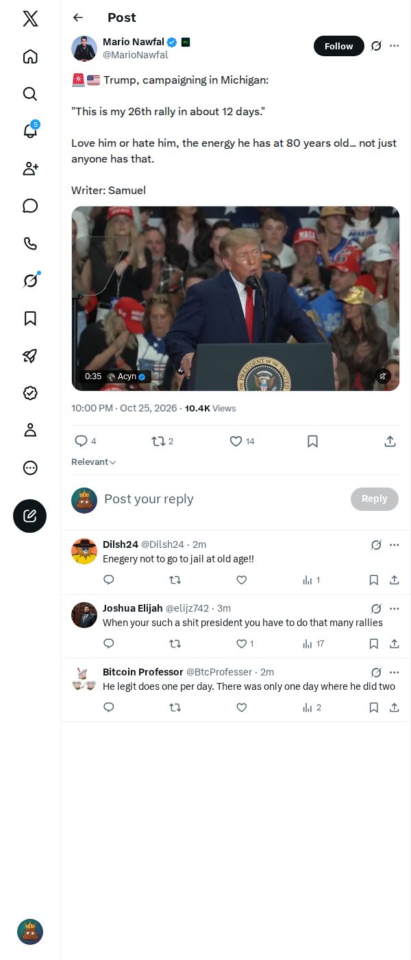 Snapshot 1 of @MarioNawfal's post from 2026-10-25