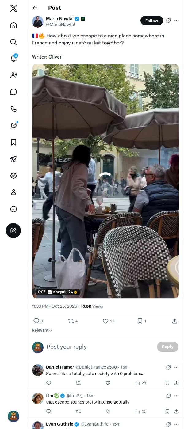 Snapshot 1 of @MarioNawfal's post from 2026-10-25