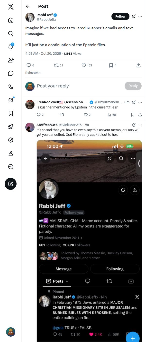 Snapshot 1 of @RabbiJeffx's post from 2026-10-26