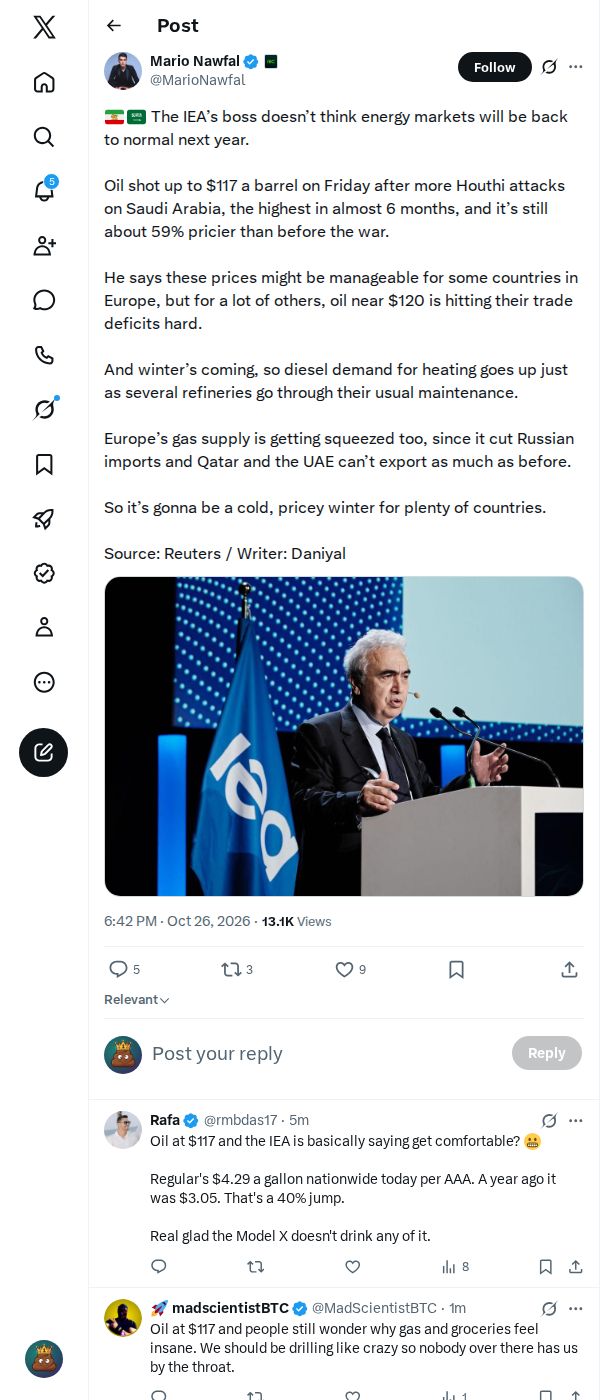 Snapshot 1 of @MarioNawfal's post from 2026-10-26